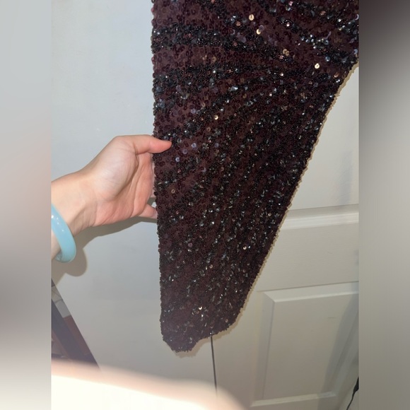 Rachel Gilbert Phoebe One-Shoulder Mini Embellished Chocolate AU1/US4 NWT - Picture 6 of 9